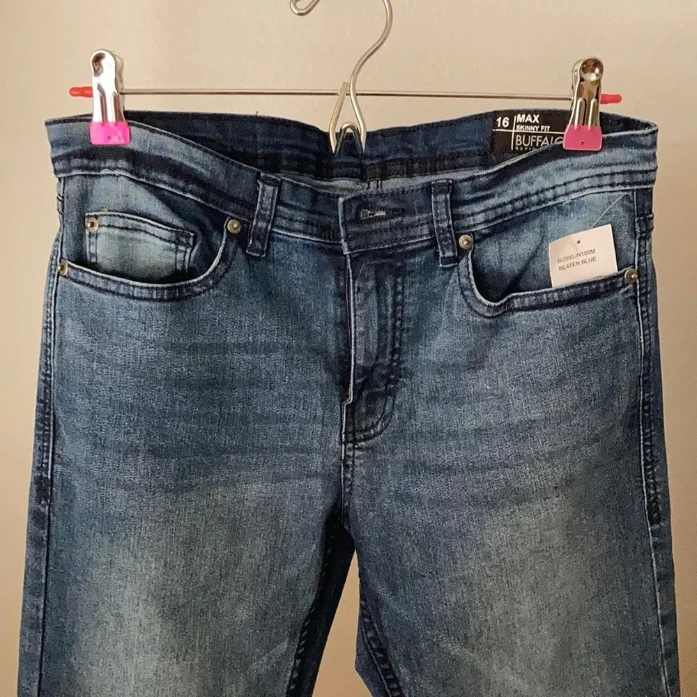 BUFFALO David Bitton Mens Blue Skinny Jeans Size 16 BNWT